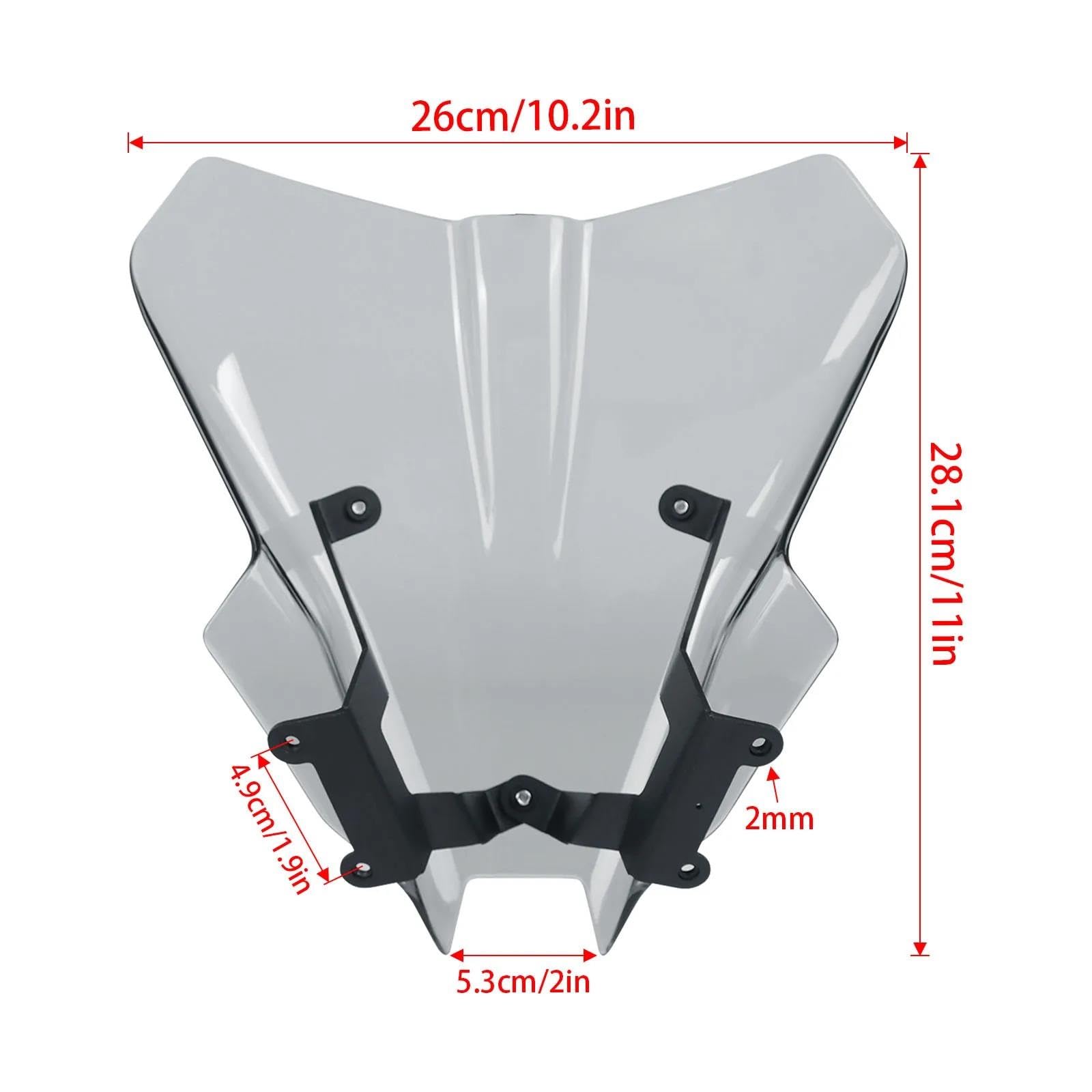 Windschutz Motorrad-Windschutzscheiben Für Für CB750 Für Hornet 2025 2026 Vordere Windschutzscheibe, Windabweiser, Spoiler, Visier Halterung(Schwarz)