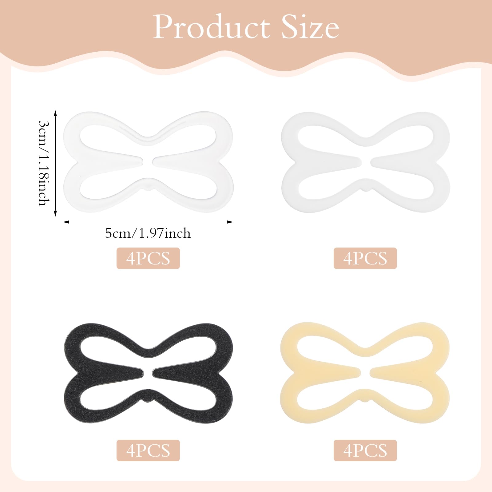 Nogeiq 16 Stück BH Träger Clip Damen BH Klammer Rücken BH Clips für BH Träger Rücken, rutschfeste BH Träger Halter, Unsichtbare Bra Strap Clips für Fitnesssport Verhindern Schultergurte Rutschen