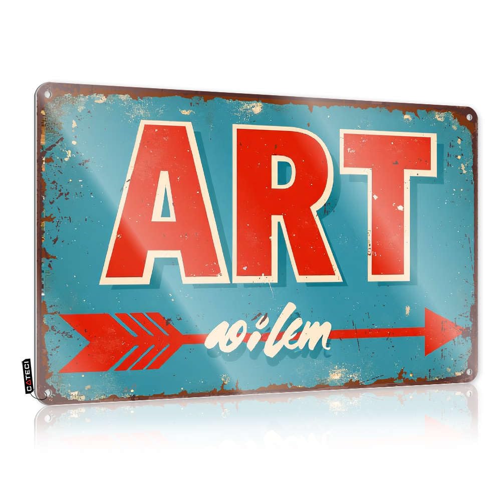 Vintage Wall Decor Guard Waterproof Artwork, Humorous Retro Print For Cafe Pub Home | Prints Pre-drilled Custom Art With An Arrow(30X40CM)
