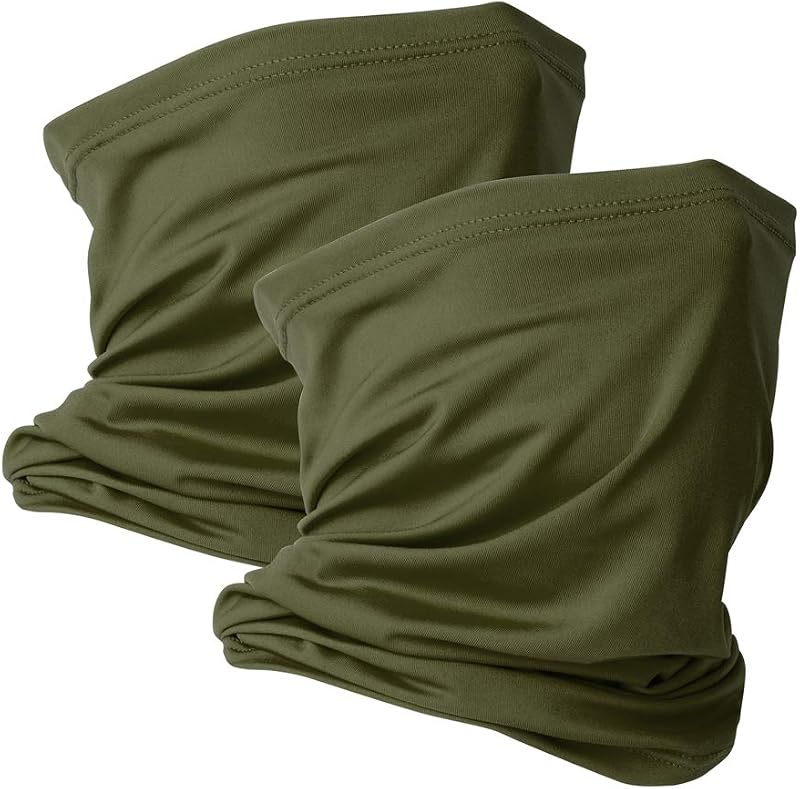 2 Pack Neck Gaiter Face Mask Scarf Reusable Bandanas Tube UV Protection Balaclava Outdoor Sport for Men and Women