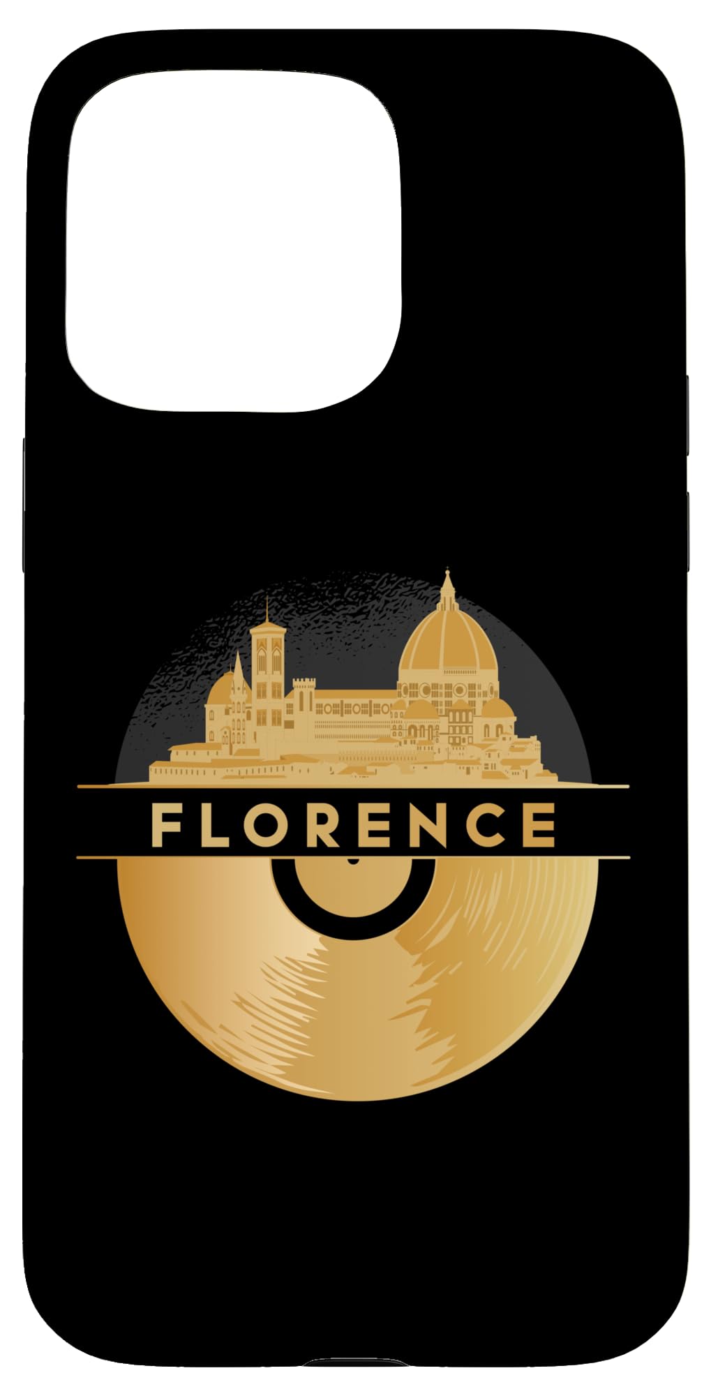 Vinyl-Record-Player Disco-Music Skyline-Florence Case for iPhone 15 Pro Max