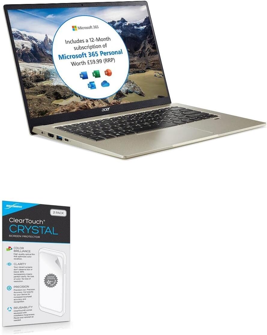 BoxWave Screen Protector Compatible with Acer Swift 1 (SF114-33) - ClearTouch Crystal (2-Pack), HD Film Skin - Shields from Scratches