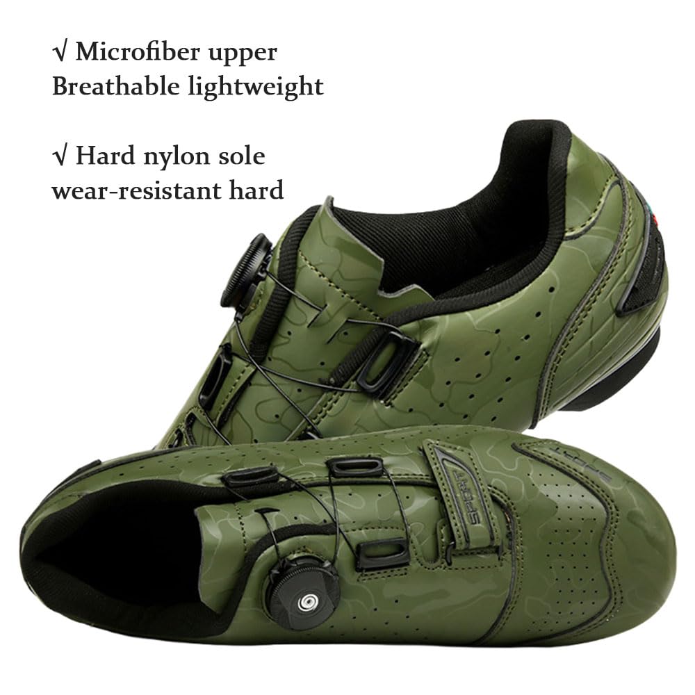 Zapatillas Ciclismo Montaña, Zapatos Bicicleta Montaña Hombre Mujer Zapatillas de Ciclismo Verano Ligeros, Calzado Bicicleta con 4 Hoyos Cleats 36EU-47EU