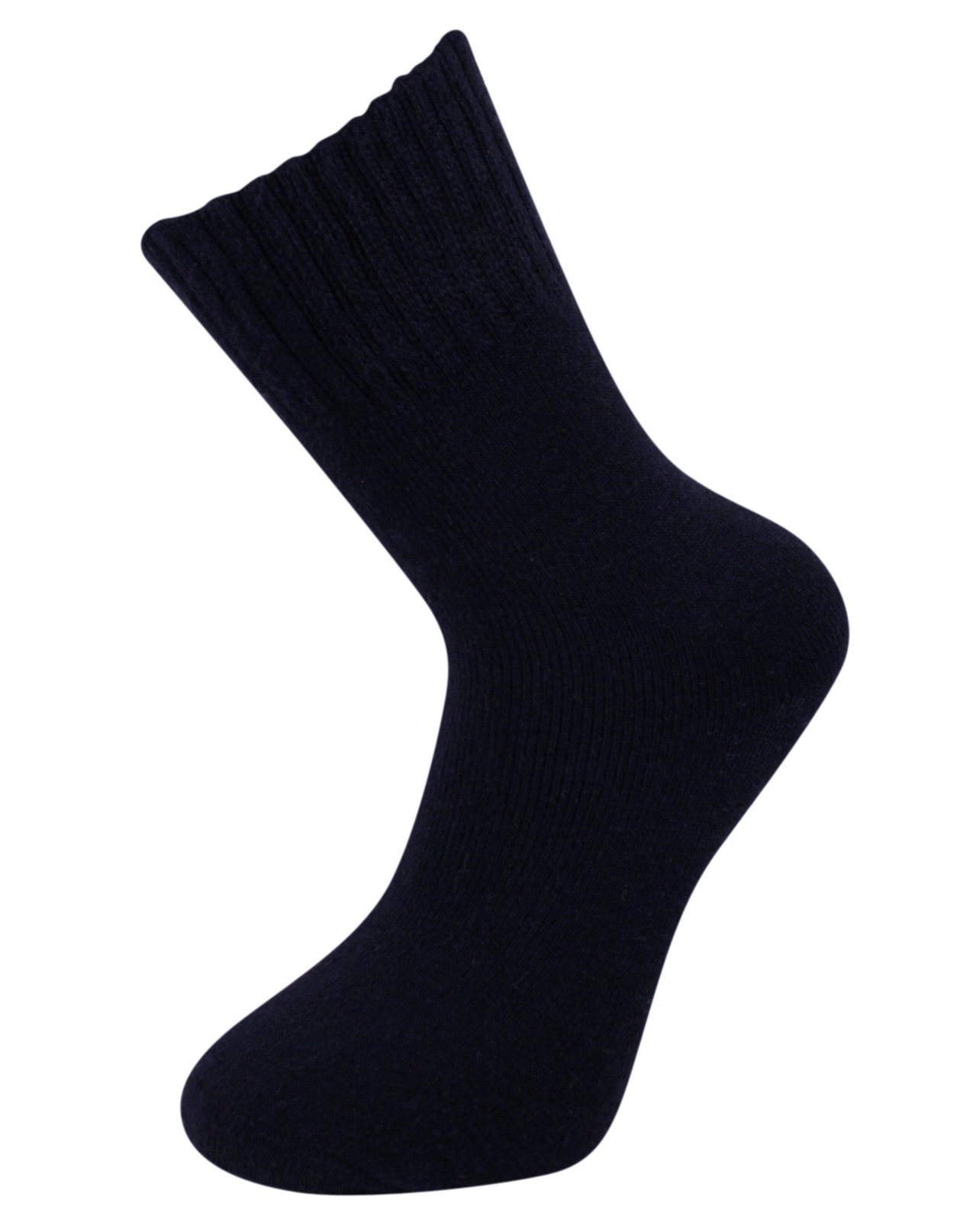 Itzu Men's 1 PAIR Thick Lambswool Thermal Socks 2.4 Tog Extra Warmth Wool Comfort (UK 6-11) Navy