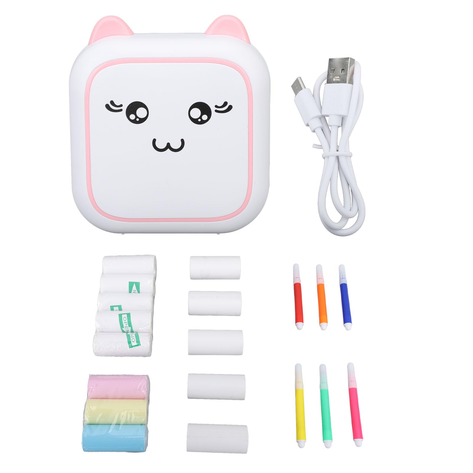 Mini-imprimante Bluetooth sans encre portable Pilipane haute résolution rose - 8
