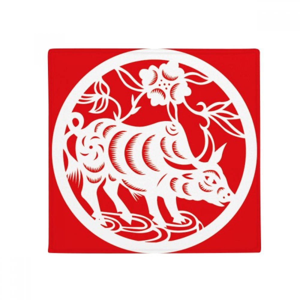 Tapis de sol Ox Animaux Chine cuisine antidérapant entrée maison rond 80x80cm