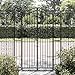 Rantry Gartentor Schwarz 121x8x180 cm Schmiedeeisen Zaun Garten Model363433