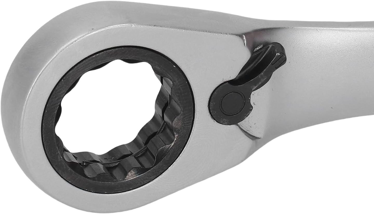 Zunate Ratchet Wrench Set, Reversible Double Box End Design with 14mm and 19mm Sizes, Includes 72 Tooth Mechanism and 10 Replacement Heads, CRV Steel Construction