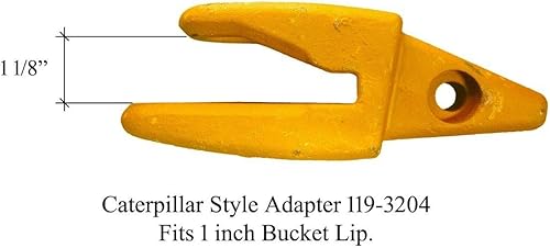 Miniatura 2 de 8 – Cata Style J200 Backhoe Bucket Shanks 1.0 in labio, dientes de roca, 1U-3202TL, 119-3204