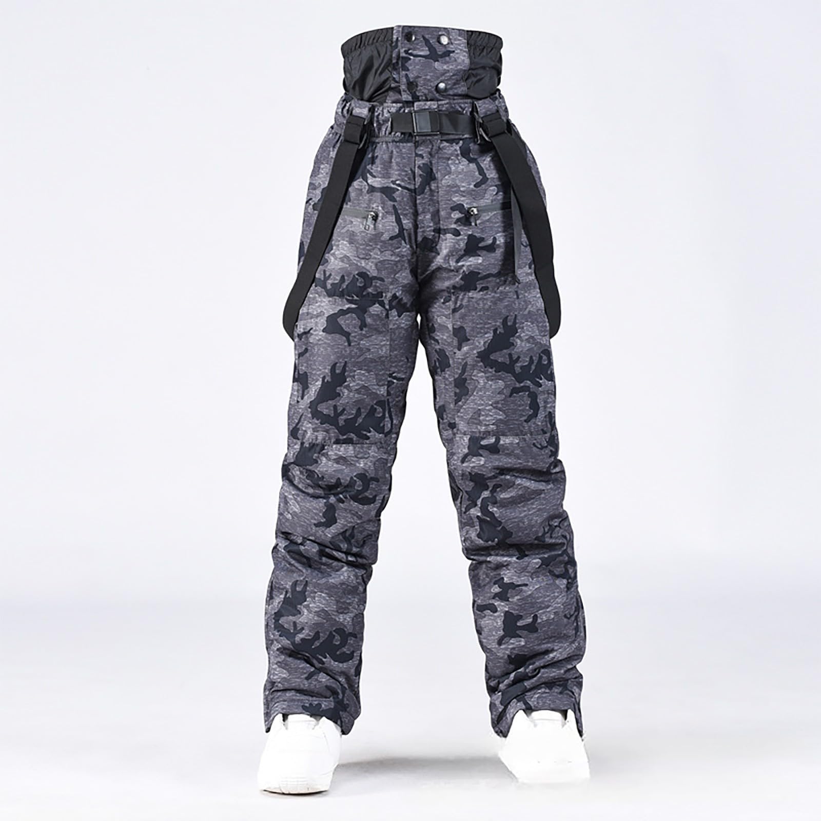 Sunnyuk Tuta Neve Uomo Salopette Impermeabile Curvy Tuta Taglie Forti Montagna Pantalone Sci Snowboard Pantaloni da Neve Termici Invernale Elasticizzati