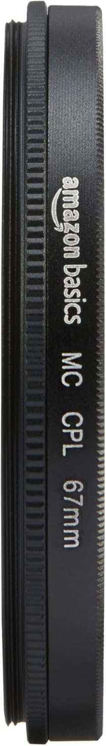 Amazon Basics Circular Polarizer 16 Multi-Layer Coatings Camera Lens Filter with 360° Rotatable Frame - 67 mm