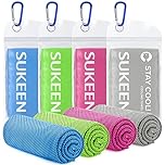 Sukeen [4 Pack] Cooling Towel (40"x12"), Ice Towel, Soft Breathable Chilly Towel, Microfiber Towel for Yoga, Sport, Running, Gym, Workout,Camping, Fitness, Workout & More Activities