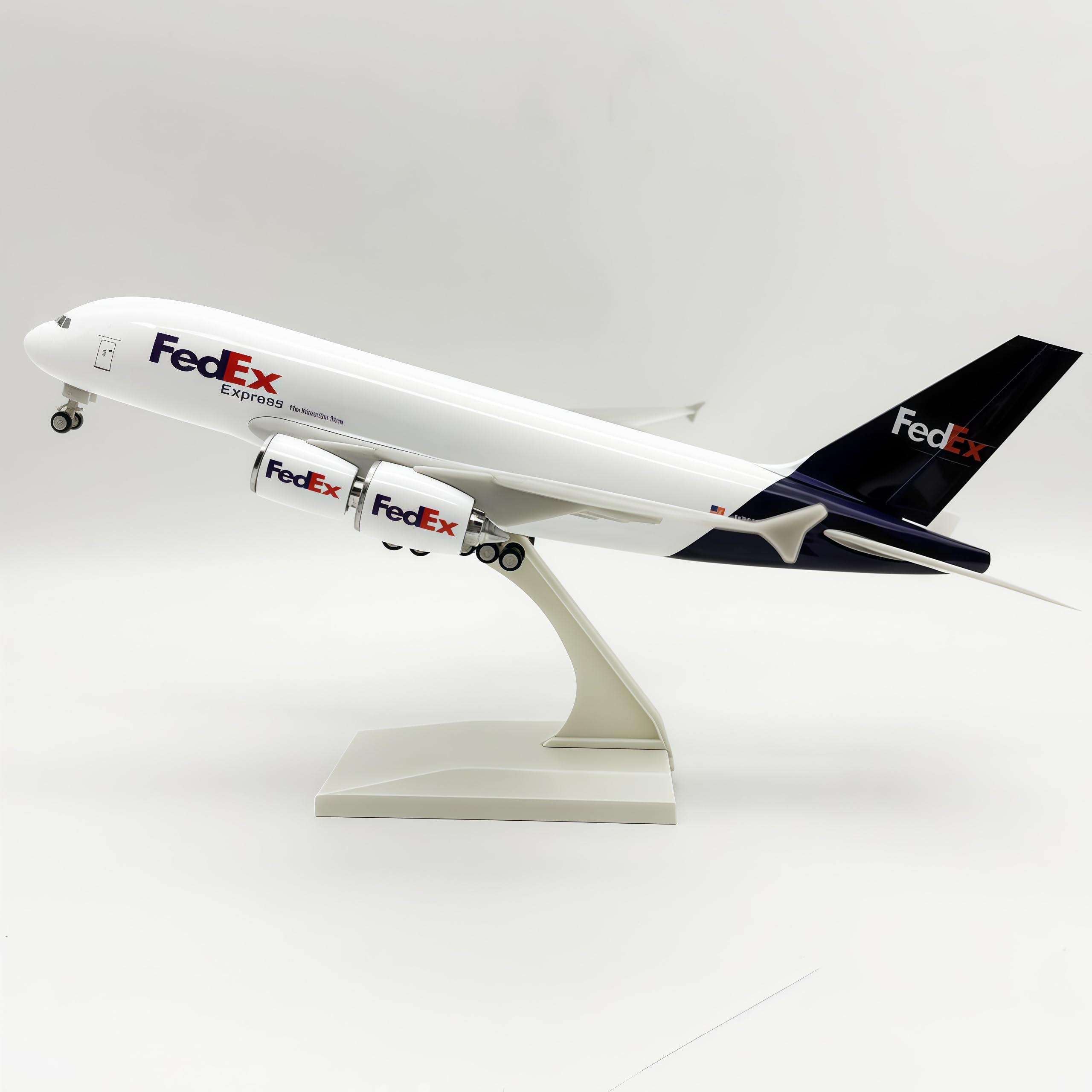 LGSRSNXHTX A380 FedEx 30cm Diecast Metal Airplane Model Aircraft Model With Stand For Aviation Enthusiast Gift,Model aircraft collection