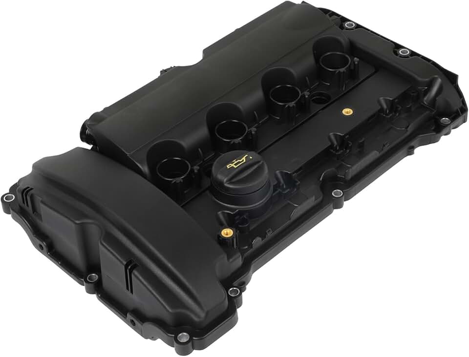 SCITOO Tampa da válvula do motor com junta, tampa de enchimento de óleo adequada para Peugeot para 207 2008 2010-2014, para Peugeot para 207 Compact 2009, para Peugeot para 208 GT 2014-2017 Substituir