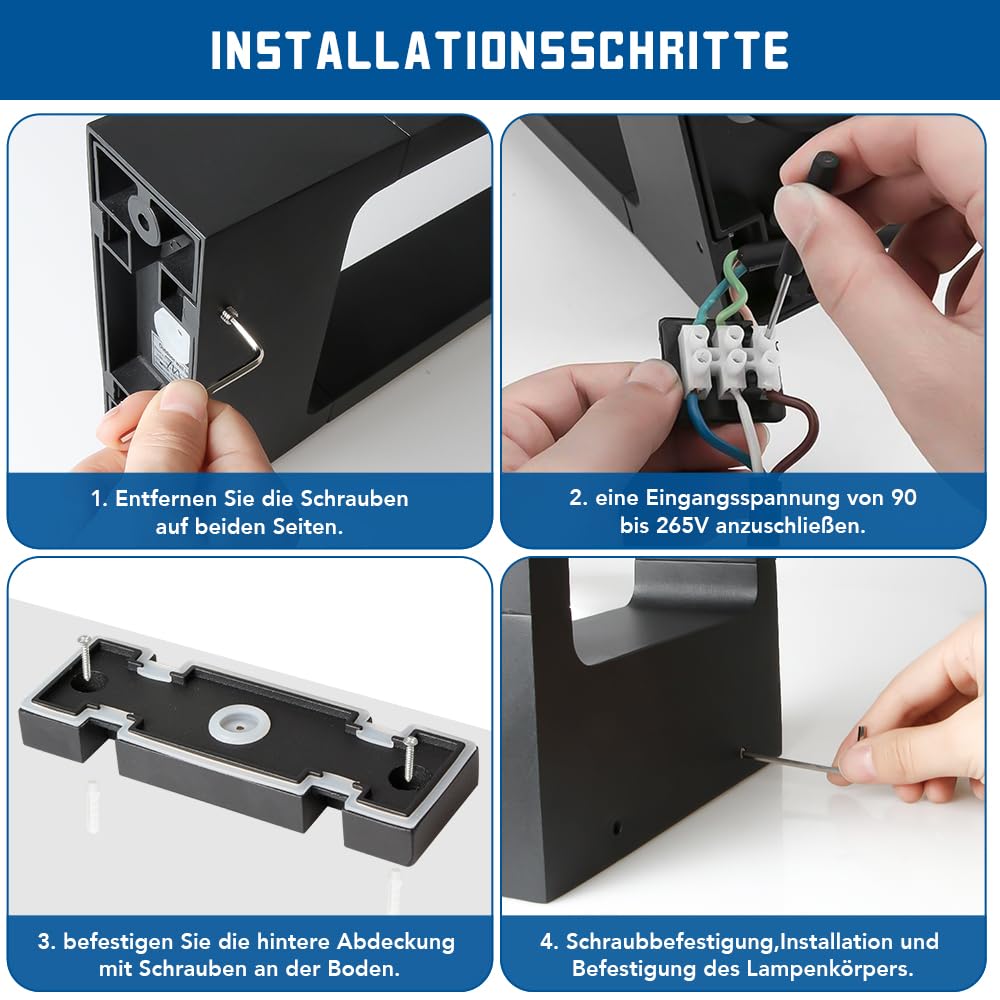 LED Wegeleuchten Außen 7W, LED Gartenleuchte, 3000K Aussenleuchte Stehlampe Außen, LED Pollerleuchte 60CM IP65, Standleuchte für Garten