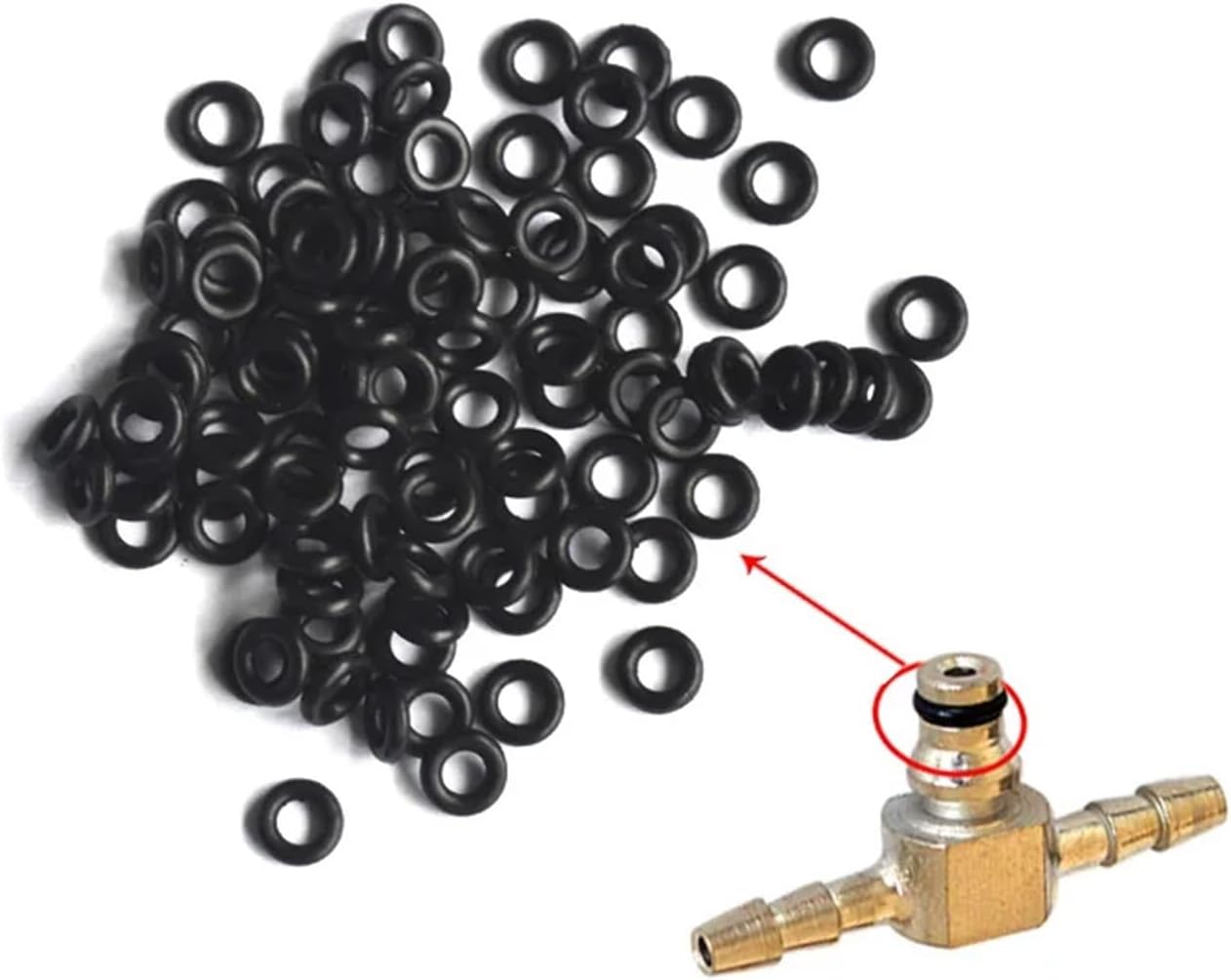 50pcs/Set Common Rail Return Oil Backflow Pipe Connector Small o-Ring oring Compatible with Bosch 110 Serie injectors(Purple1)