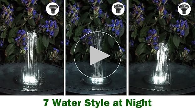 リピーター☘️ささぴょん様@18.40 Amazon.com: Yzert Solar Fountain with Colorful Lights,High