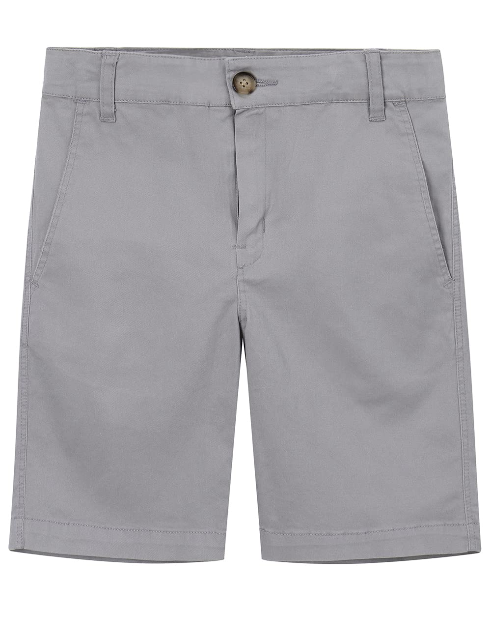 Spring&Gege Pantalones cortos chinos elásticos de sarga de algodón para niño