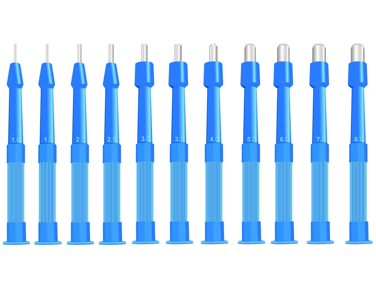 Gima - Sterile Einweg-Biopsieküretten/-stanzen, scharfe Klinge aus nahtlosem rostfreiem Edelstahl, Latex-frei, gerippter Handgriff, Größe: Ø 4 mm, Klingenlänge 8 mm, 10 Küretten in Blister.