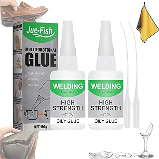 Jue Fish Glue - Jue Fish Multifunctional Glue, Jue-Fish Welding High-Strength Oily Glue, Uniglue Universal Super Glue Welding High-Strength Oily Glue, for Resin Ceramic Metal Glass Wood (2 PCS)