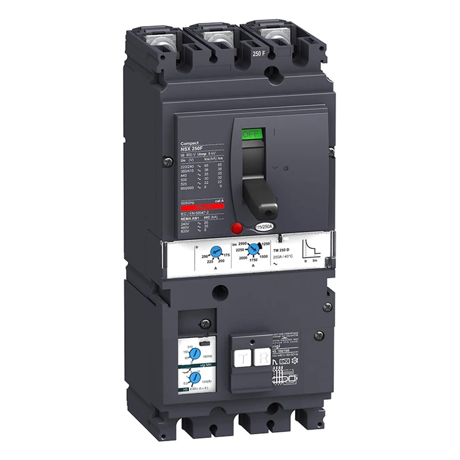 Disyuntor de Corriente Residual Tipo Fijo LV431913 carcasa plástico