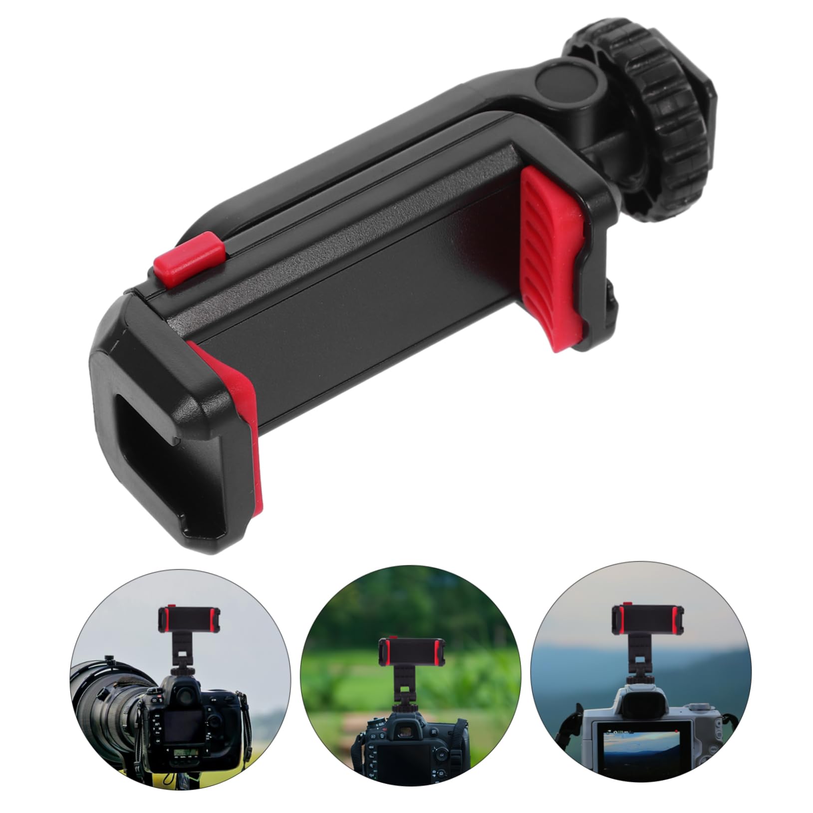 3piezas Soporte para Teléfono Móvil Abrazadera De Zapato Frío Adaptador De Montaje Rotativo para Cámara y Tripode Compatible Smartphones y Micrófonos