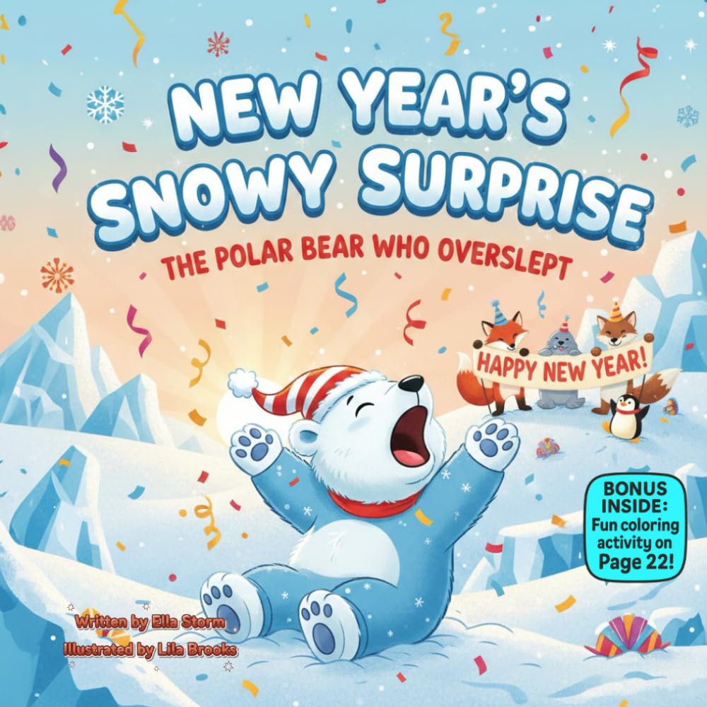New Year’s Snowy Surprise The Polar Bear Who Overslept: A rhyming winter story about friendship, celebration, and second chances
