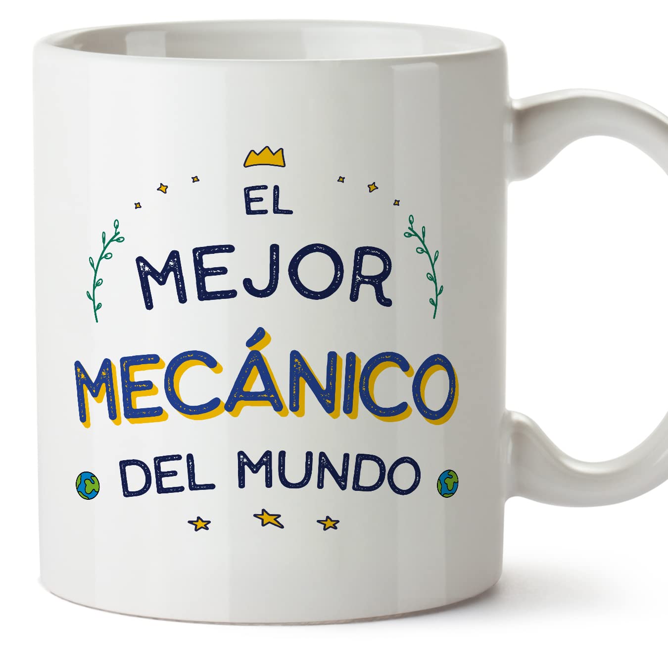 MUGFFINS Mechanic Man Mug - in Spanish - Mejor del Mundo - Funny Gift for Colleagues - Ceramic 11oz Mug — image 1