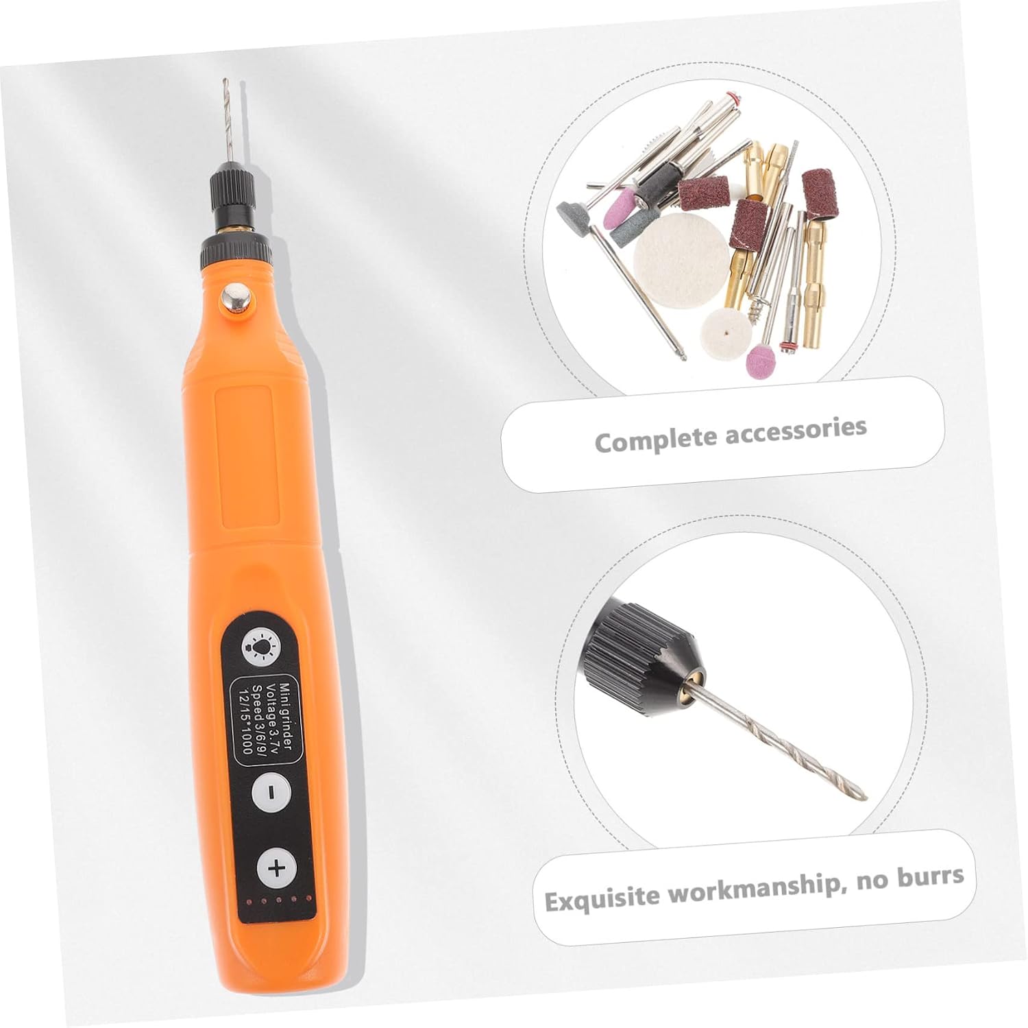 UKCOCO 1set Mini Polishing Cordless Rotary Tool Speed Adjustment and Usb Charging for Sanding Engraving and Crafts Compact Design Built Lamp
