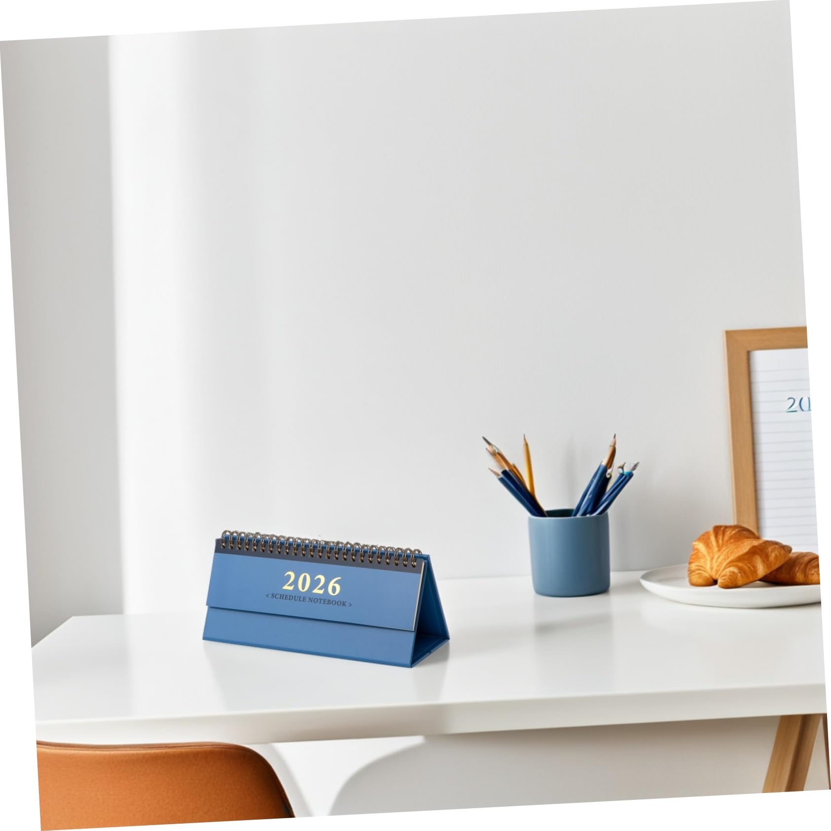 4 Stück Teiliges Mini Tischkalender Stehender Tagesplaner mit Metall Doppelringbindung und Dickem Papier und Dekoratives Schreibtischaccessoire für Effizientes Zeitmanagement