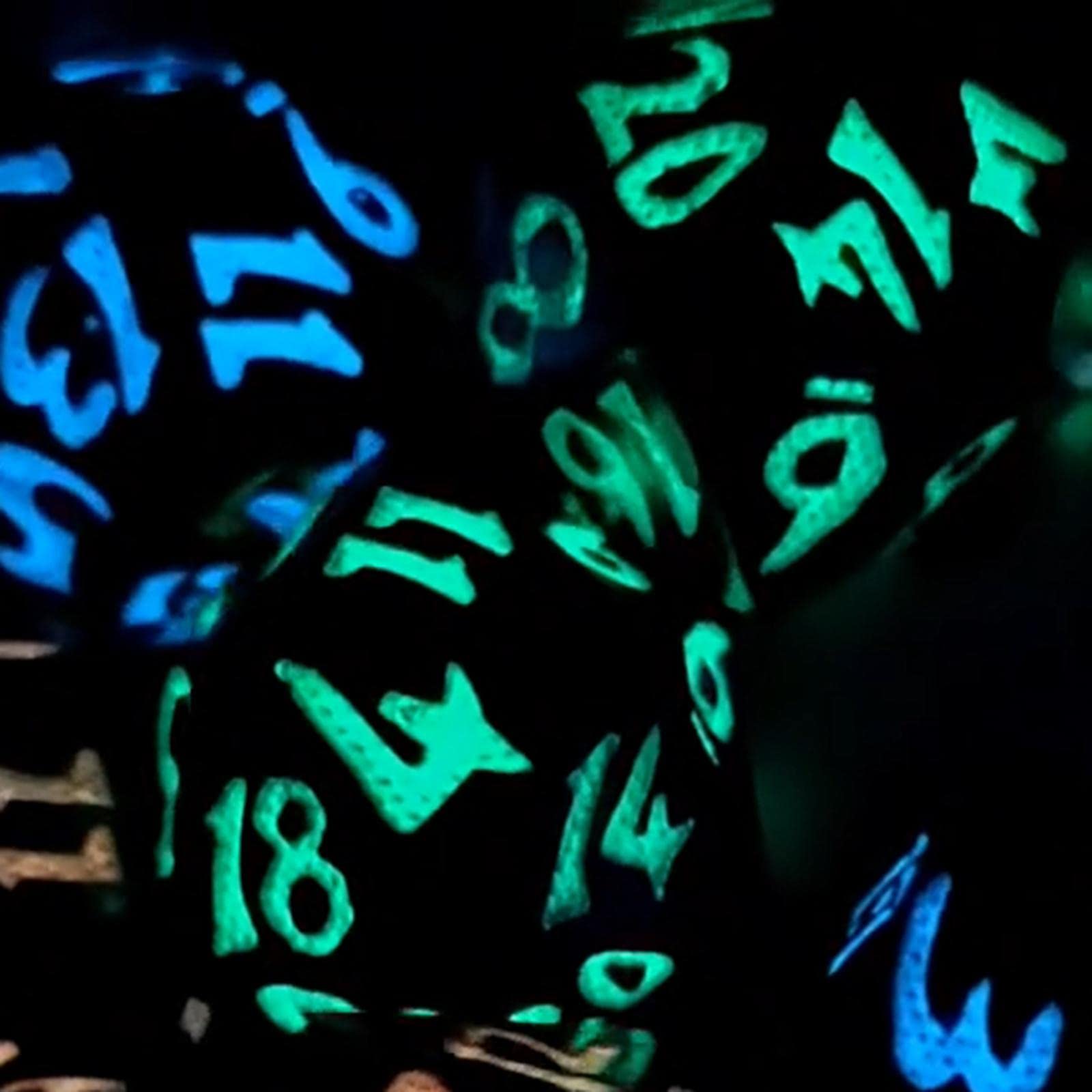 Juego de 7 Dados, Dados Luminosos, Juego de rol, Dados Fáciles de Leer, Juego de Dados Poliédricos para Fiestas, Juegos de Mesa, Juegos de rol, Azul, Individual