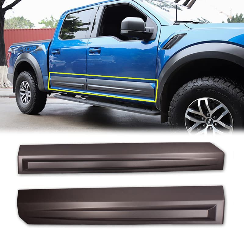 Body Side Panel Molding Trim Protector Compatible with 2015-2020 Ford F150 ?Personality ABS Door Molding?50.4inch x 7.9inch Door Edge Guard for Truck (2015-2020 Grey)