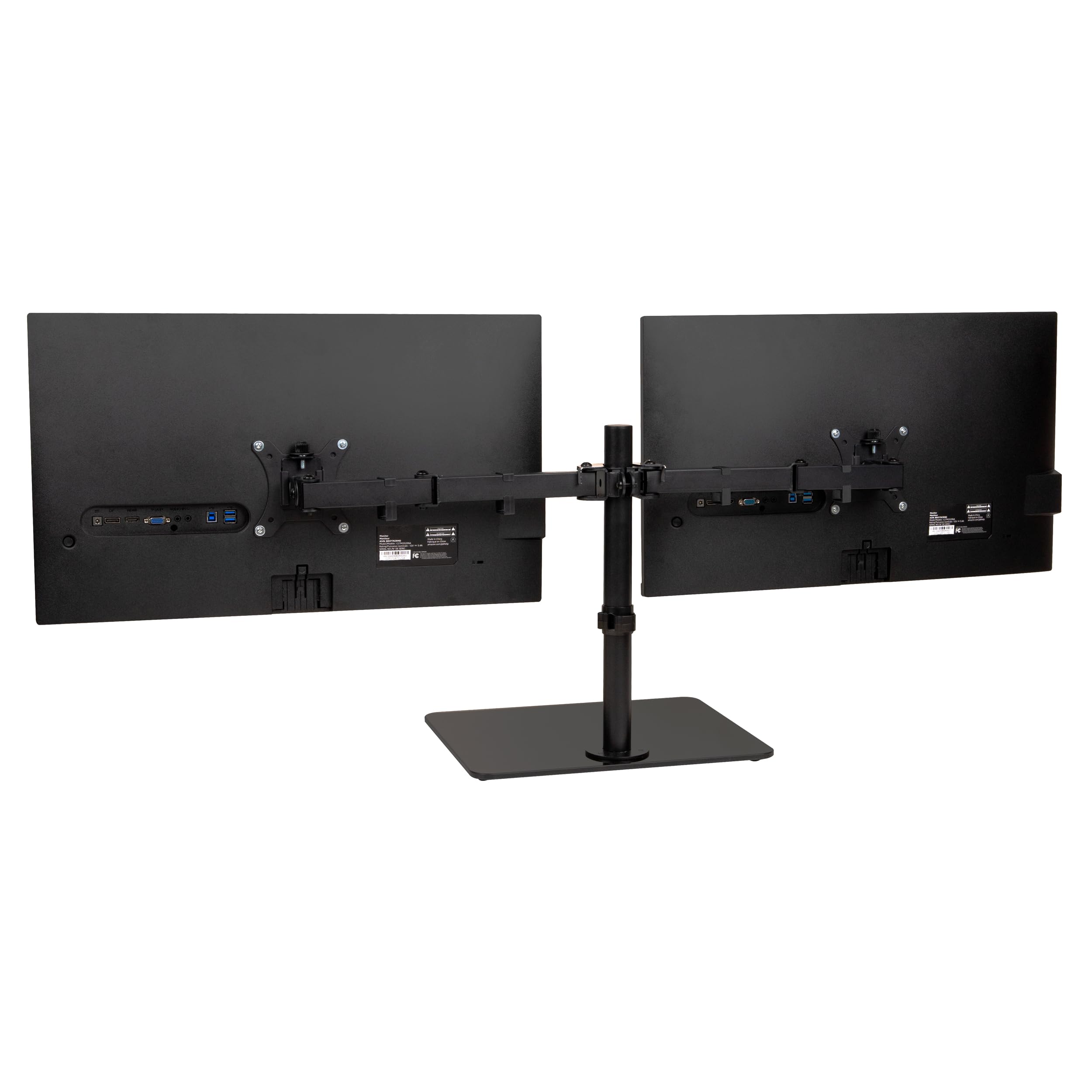 Mind Reader Supporto da scrivania per doppio monitor da 13"-32", VESA 75x75/100x100, movimento completo con rotazione di 180°, orientabile a ±90°, inclinazione ±45°, portata fino a 8 kg ciascuno