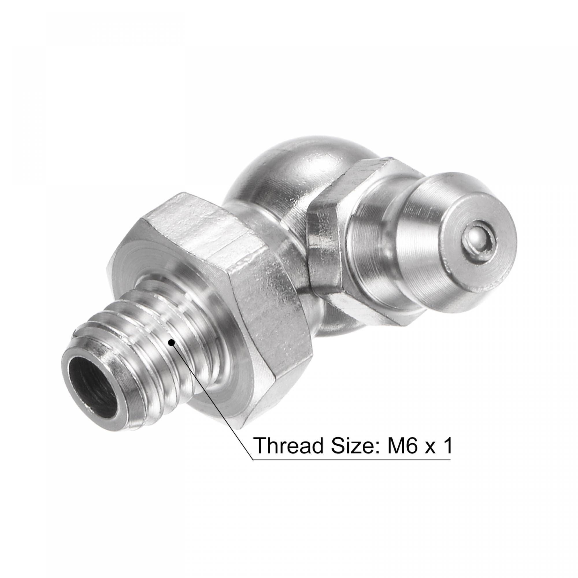 Sourcing Map 201 Acier Inox 90 Degré Graisse Raccord M6 X 1mm