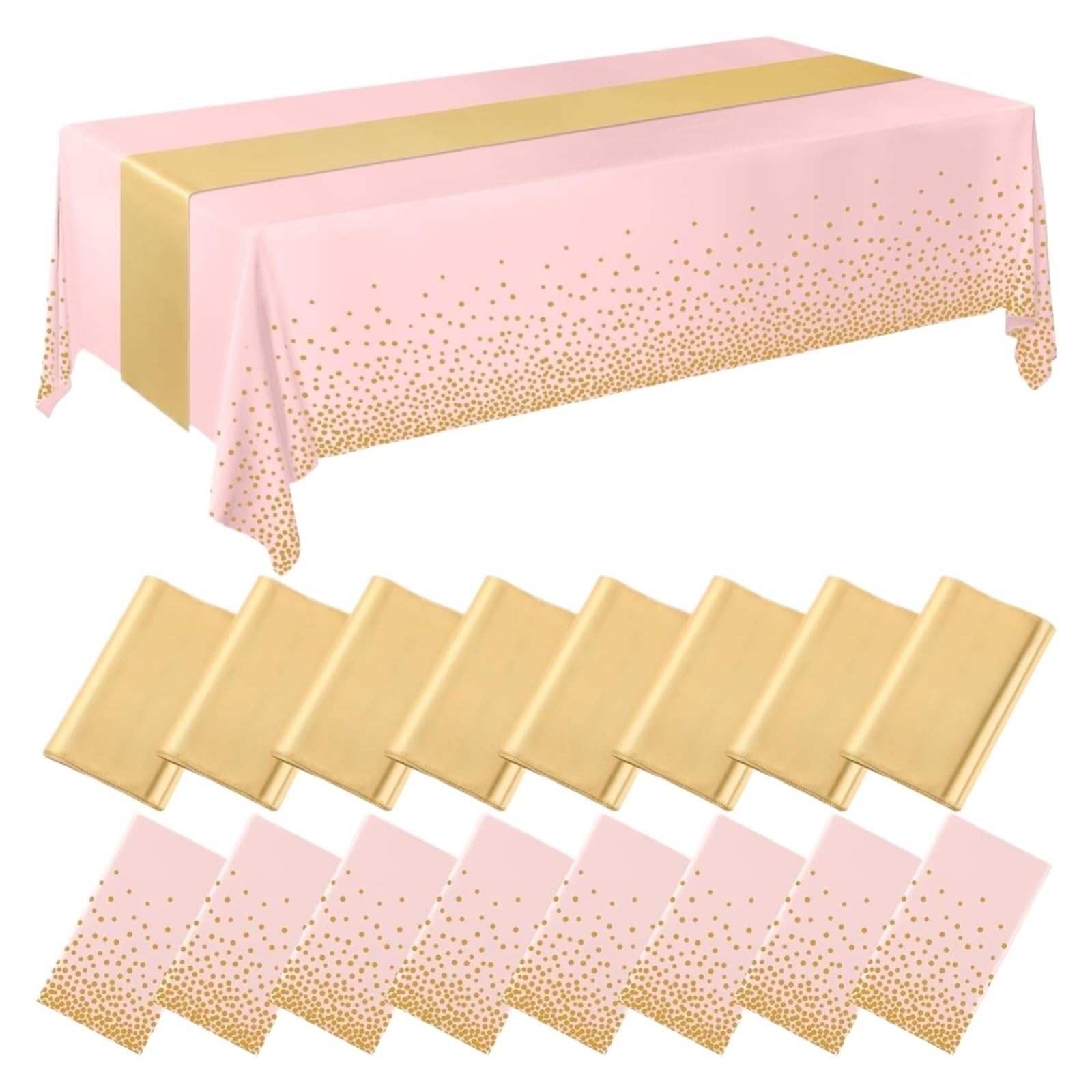 Satin Table Runners 2pcs/set Disposable Plastic Tablecloths