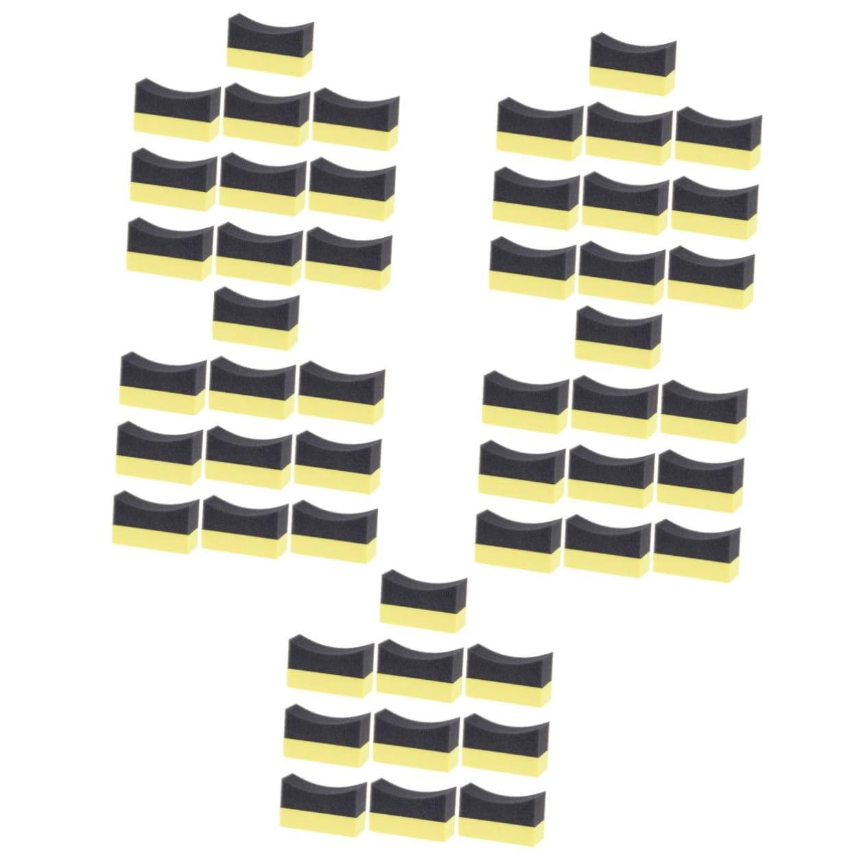 SUPVOX 50pcs Car Wax Applicator Pads Durable Sponge for Tire Dressing Cleaning Versatile Tool for Car Furniture More Tear Resistant Comfortable Design