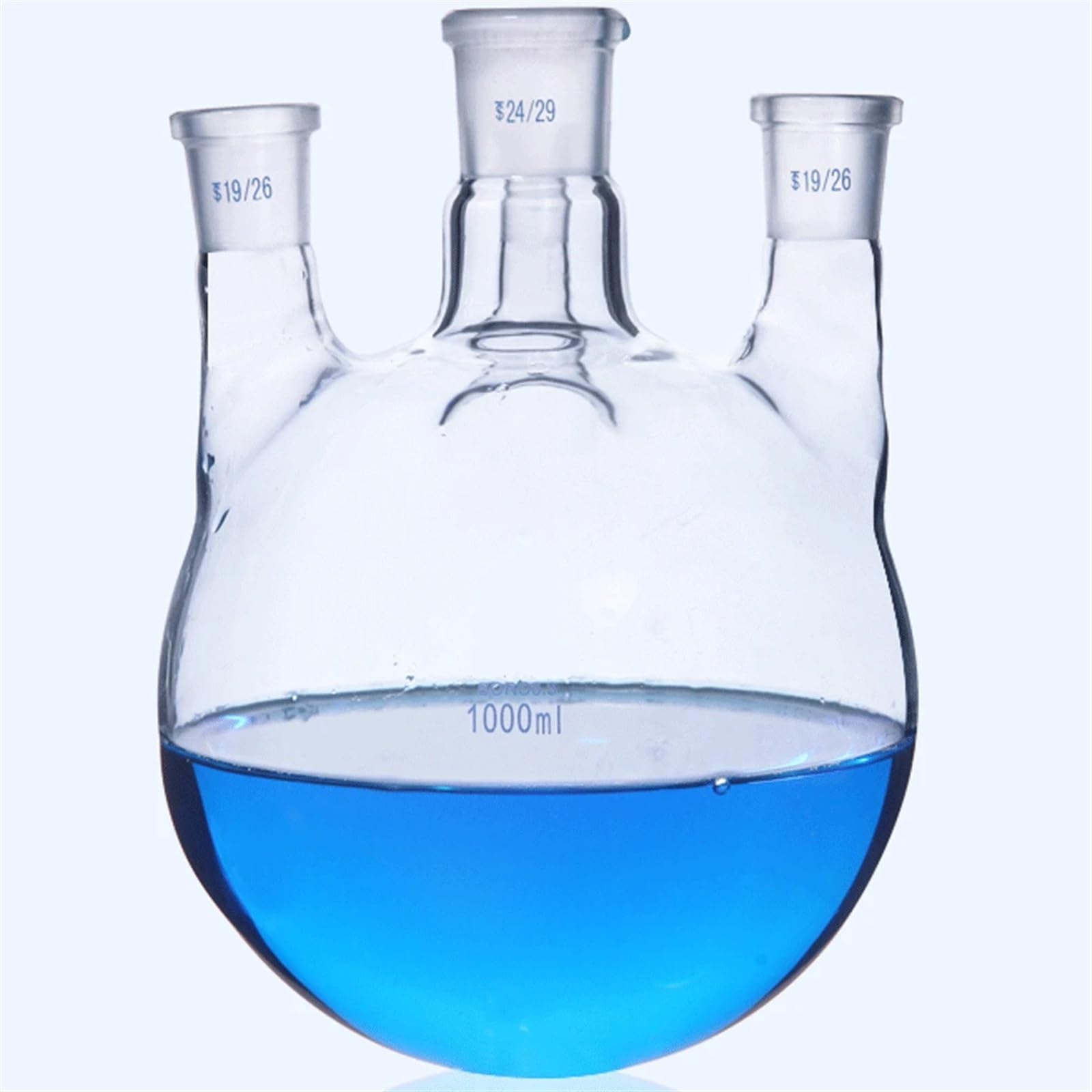 19/26 24/29 29/32 Standard 100/250/500/1000/2000 ml Pallone di reazione in vetro a 4 colli Esperimento chimico vetreria da laboratorio(1000ml 29-24-24-24)