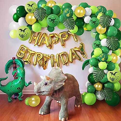 FINEVERNEK Set dinosaurusballonnen, voor verjaardagen, slinger, decoratie, voor jongens en meisjes - Image 5