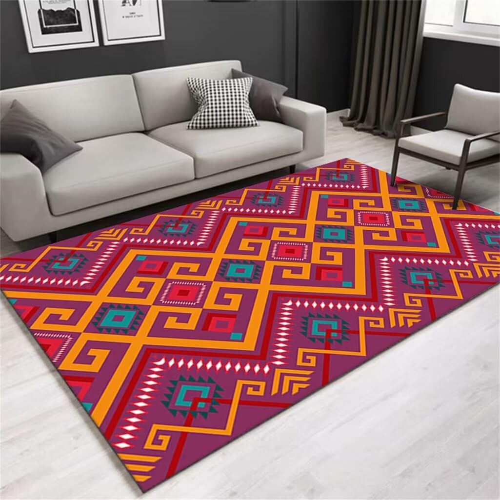 Tappetino Soggiorno Tappeto Lavabile In Lavatrice Antiscivolo Corridoio Tappeto Rosso Camera Da Letto Tappeto Rettangolare Decorazione Del Soggiorno Tappeto Ufficio Scrivania 120X180Cm 3Ft 11.2''X5Ft