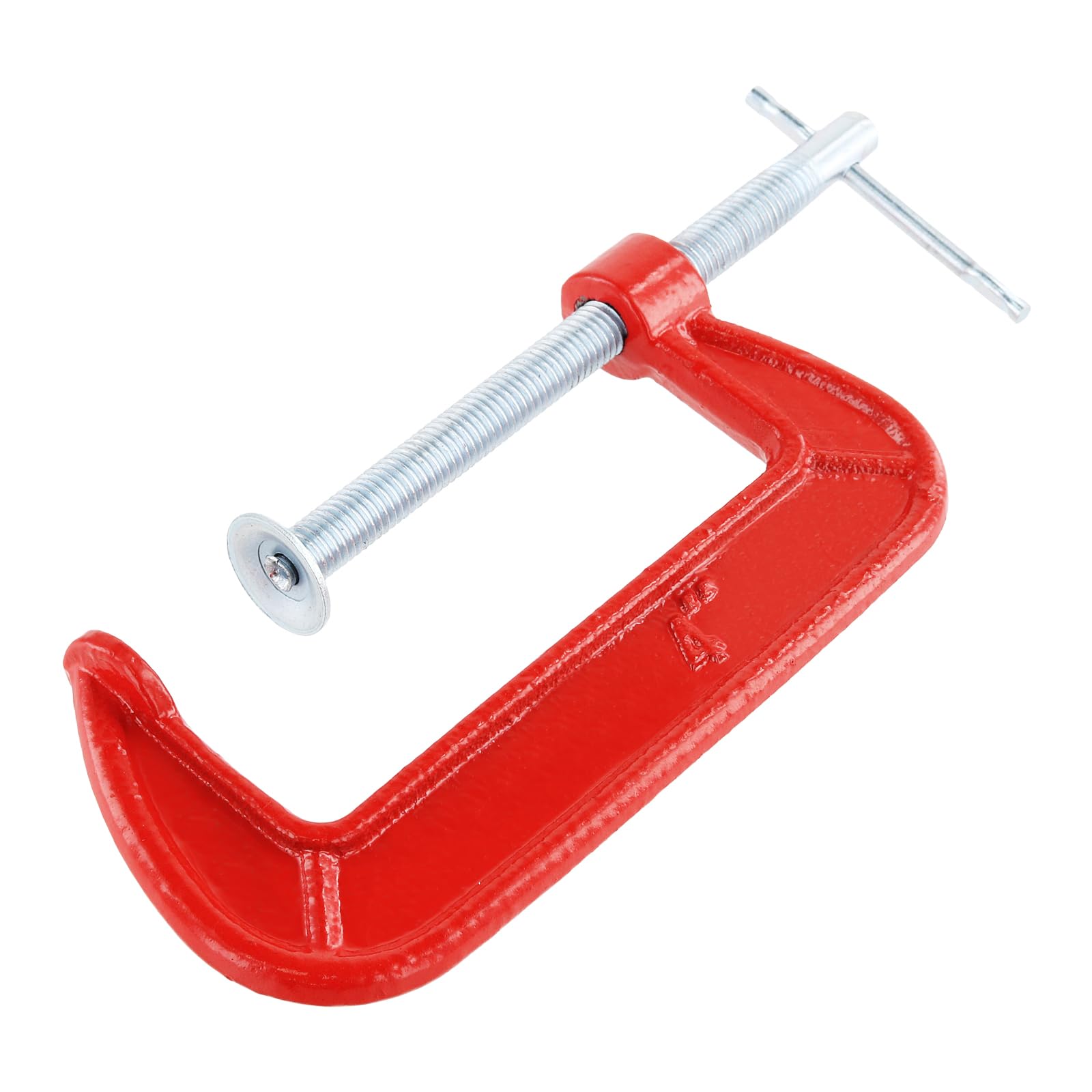 JAPCHET Lot de 4 colliers de serrage en C rouges de 100 mm pour assemblage, fixation