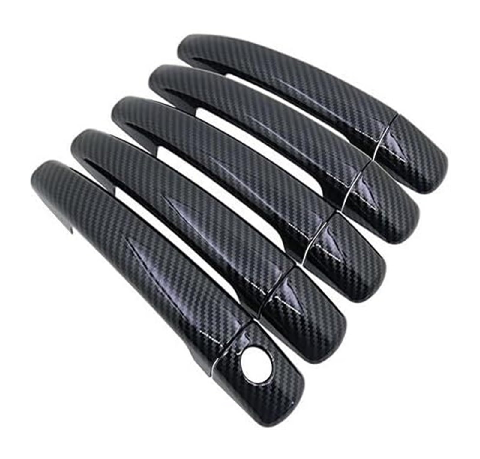 Qwqthgs 1 Keyhole 5 Door Car Exterior Door Handle Cap Car Stickers Trim Fiber Exterior Door Handle Cover For Fiat For Scudo 2007 2008 2009 2010 2011 2012 2013 2014 2015 2016(1 Keyhole 5 Door)