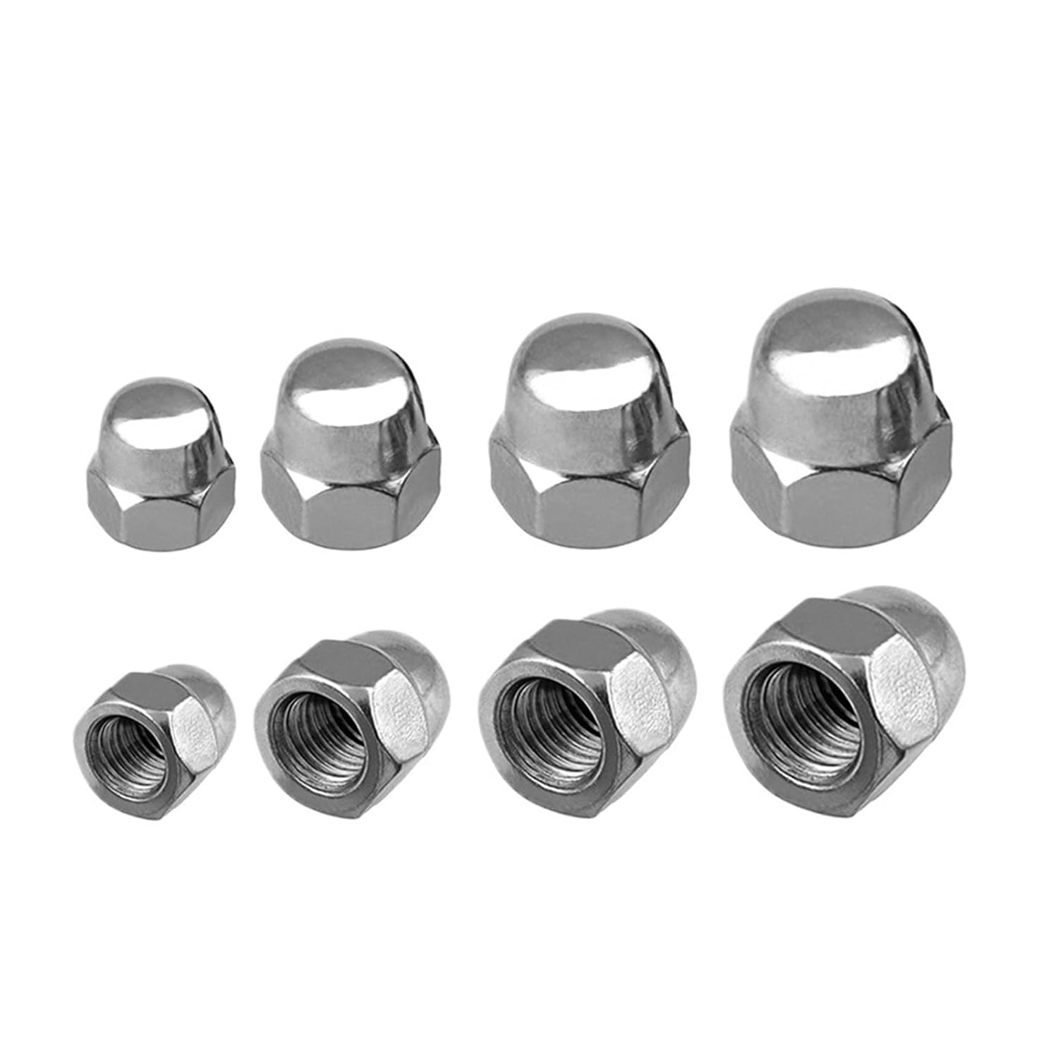Hex Cover Dome Acorn Nut M3 M4 M5 M6 M8 M10 M12 M14 M16 304 Stainless Steel Decorative Cap Blind Nuts(M3-50pcs)