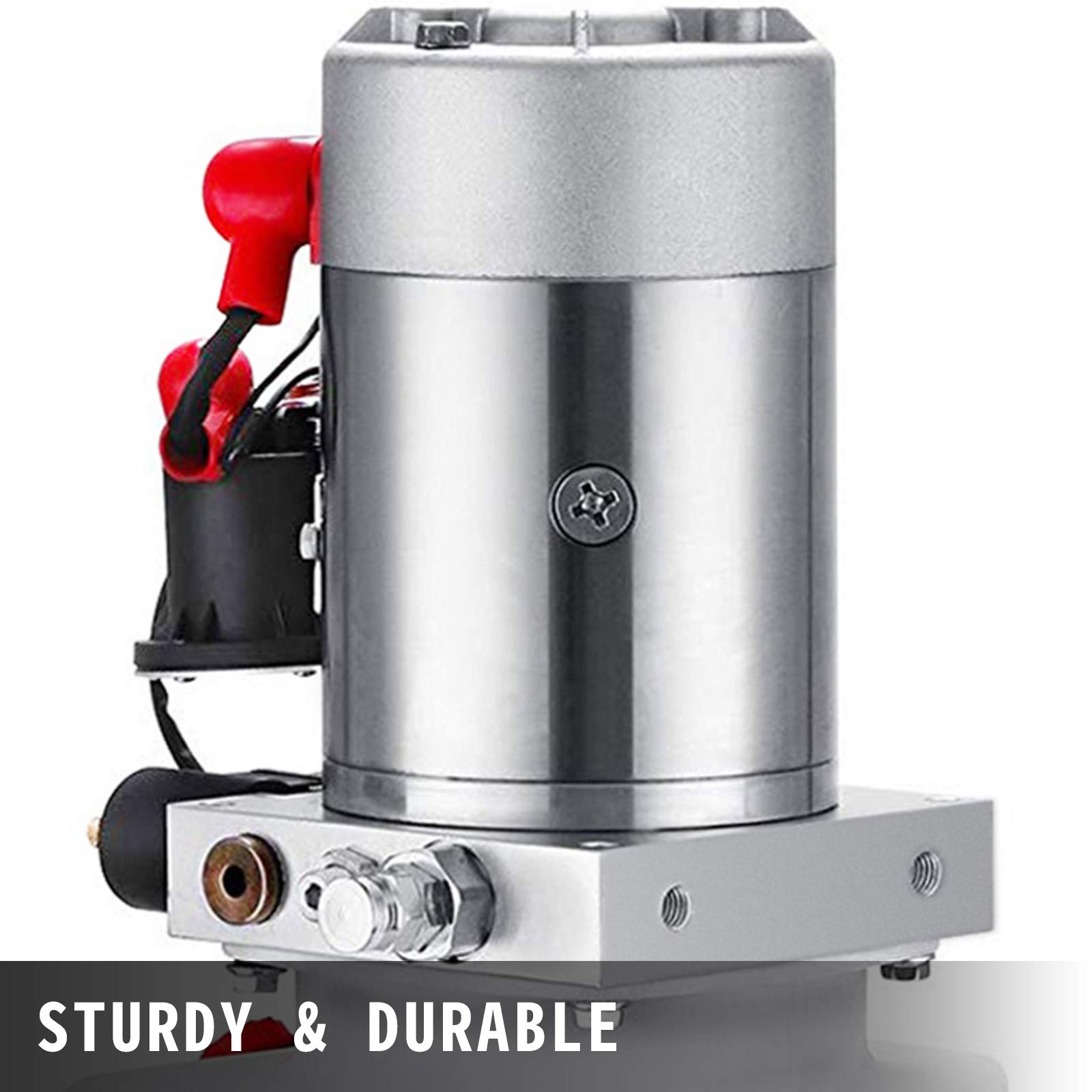 VEVOR Bomba Hidráulica con Simple Efecto 8L para Remolque de Coches Depósito de Plástico Bomba Hidráulica Remolque Tanque 12V Bomba Hidráulica con Efecto Simple para Remolque Volquete