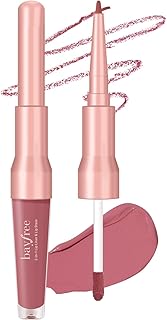 bayfree 2-IN-1 Lip Liner and Lip Stain, High Pigmented Long Lasting Velvet Lip Tint, Well-Defined Lipliner, Weightless Wat...