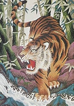 刺繍画　虎と竜(国産品で手作り) 刺繍画虎と竜(国産品で手作り)