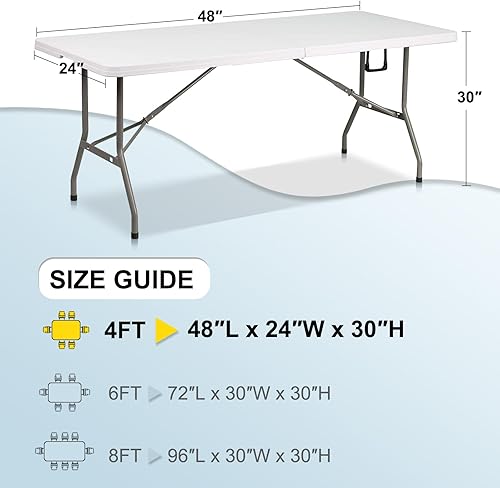 Miniatura 24 de ABCCANOPY - Funda elástica para mesa (6 pies) Mantel de poliéster de más de 30 colores, ajustado, de licra, elástico, con parte trasera abierta.