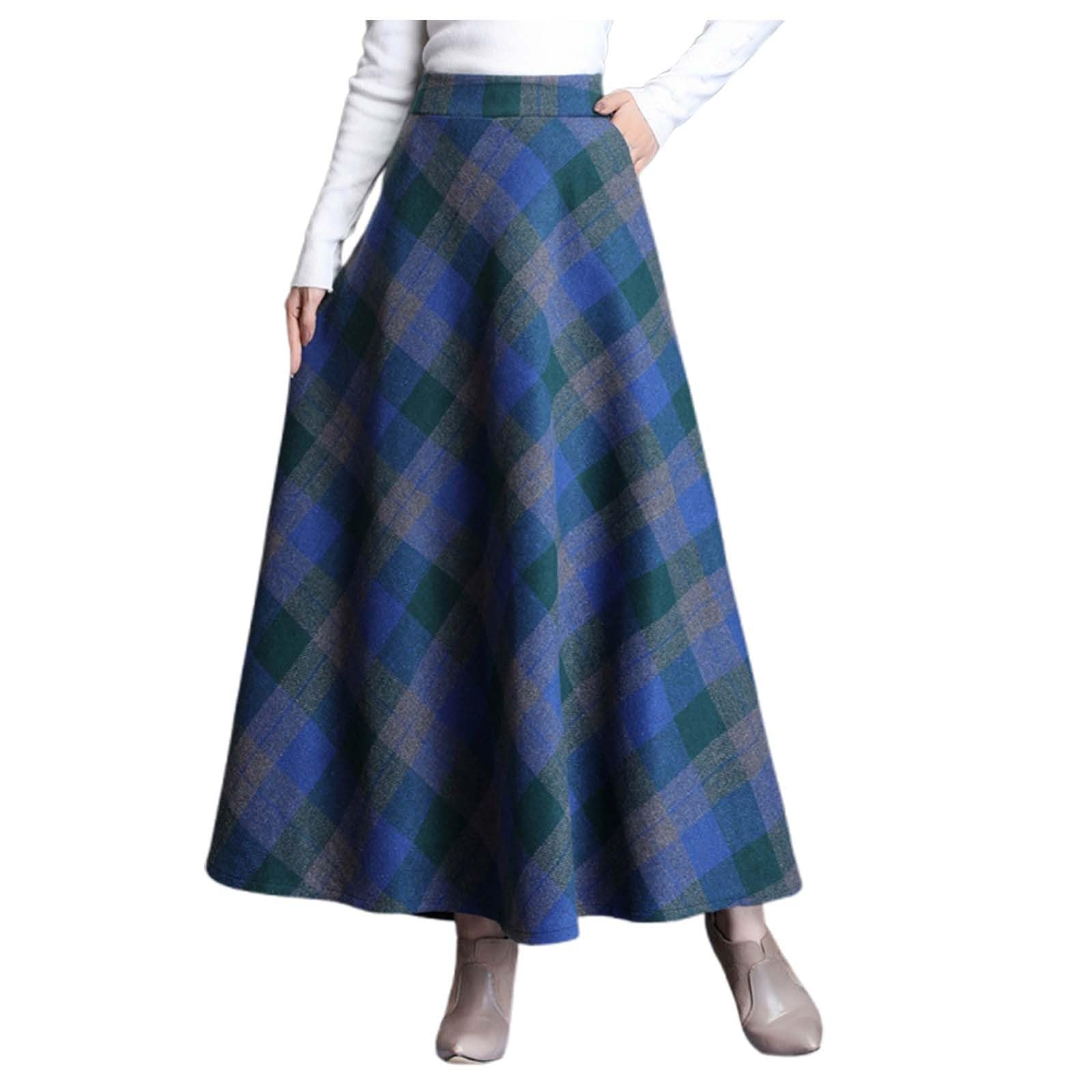 Générique Jupe Femme Taille Haute Élégante Plissée Longue Midi Courte Été Bureau Casual Chic Vintage Mode A-Ligne Fluide Crayon A4