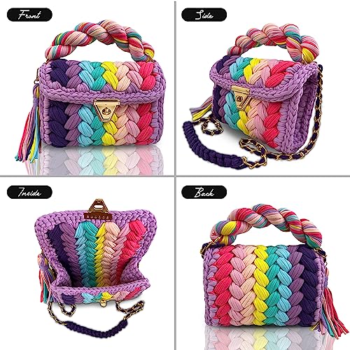 Image of Evening Clutch Bag for Women, Handmade Crochet Wedding Party Purse, Small Flap Formal Crossbody Handbag Evening Clutch