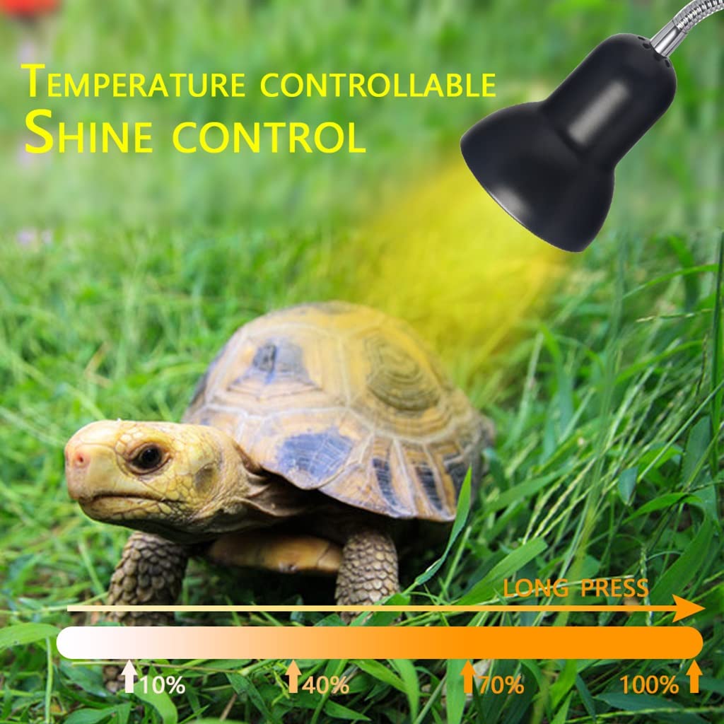 Lampada Riscaldante per Rettili Lampada Tartaruga Lampada Termica per Rettili da 50 W UVA UVB, con Clip Ruotabile a 360 °, Lampada Termica per Animali Domestici per Rettili, Pesci (Color : 2pcs)
