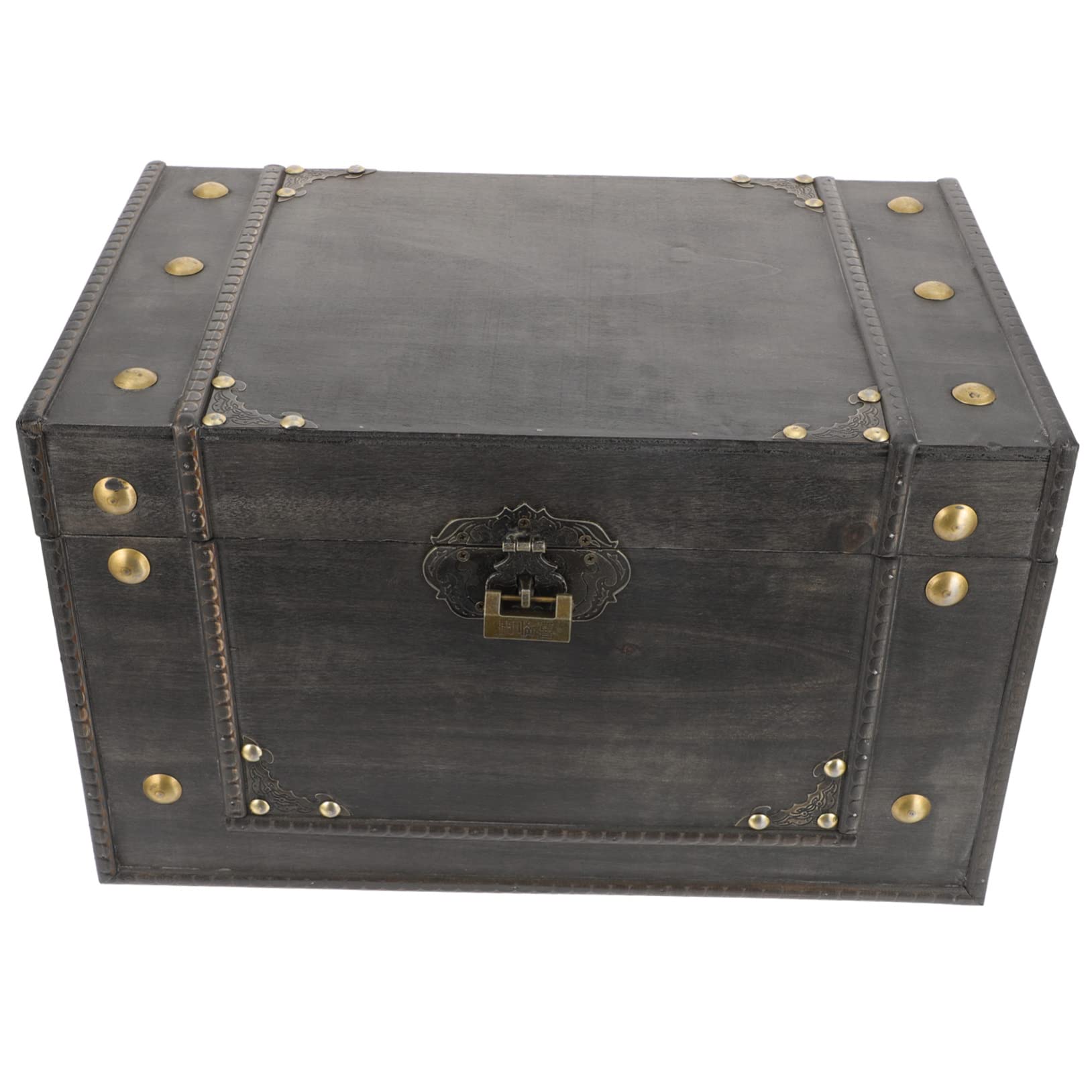 Didiseaon Treasure Organizer Vintage Wood Storage Box Large Cubby for Jewelry Toys Office Supplies